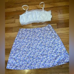 Shein mini skirt with matching cropped top